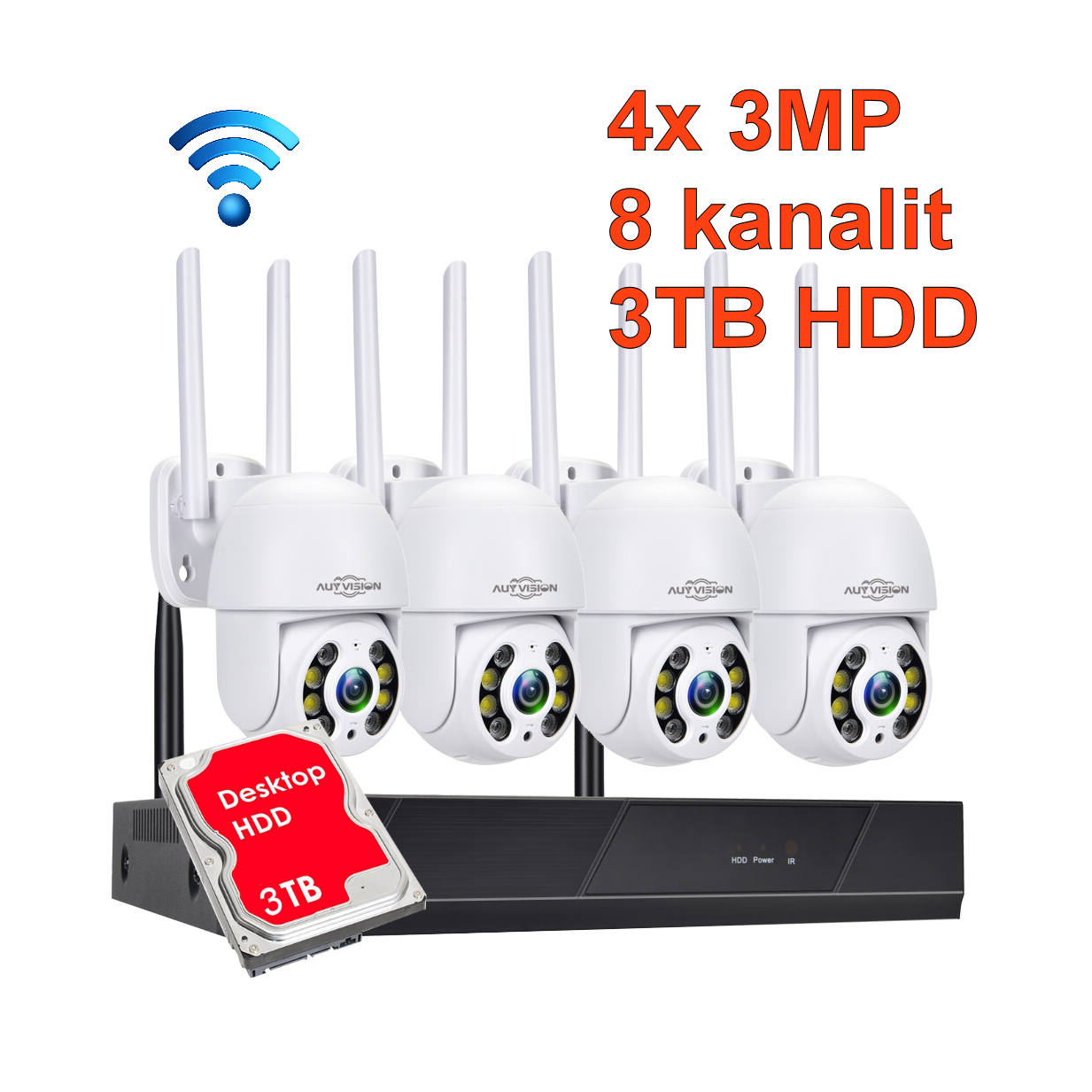 IP WiFi Valvekomplekt AUY-2304 3TB